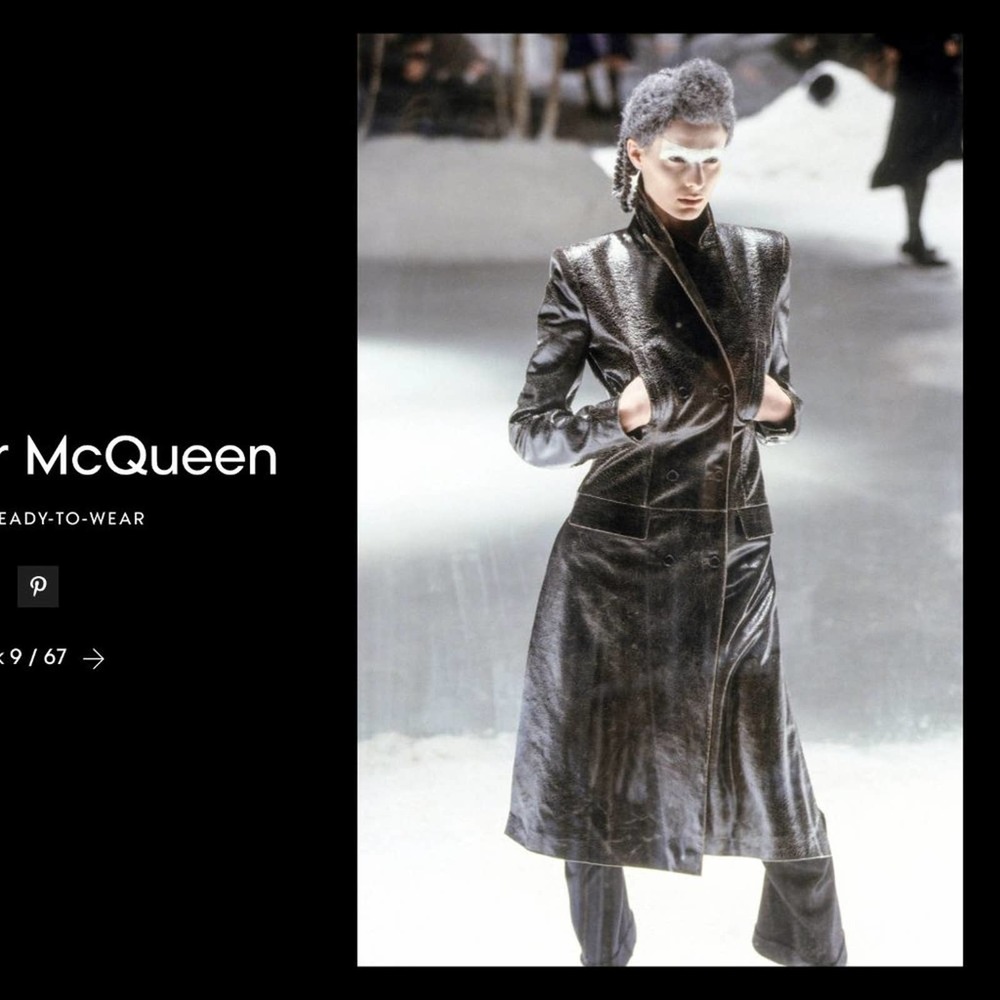 ALEXANDER MCQUEEN Vintage 1999 Long Leather Jacket - Picture 5 of 6